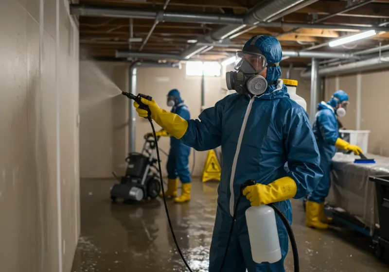 Basement Sanitization and Antimicrobial Treatment process in Keego Harbor, MI